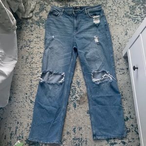 Hollister ultra high-rise dad jeans. W32 and L31 and 15R